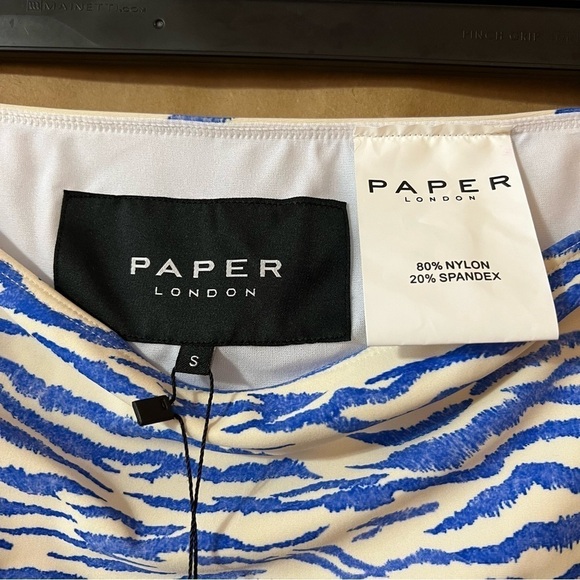 Paper London | NWT Stephanie Bikini Bottoms High Waisted in Abracazebra Size S - Picture 3 of 10